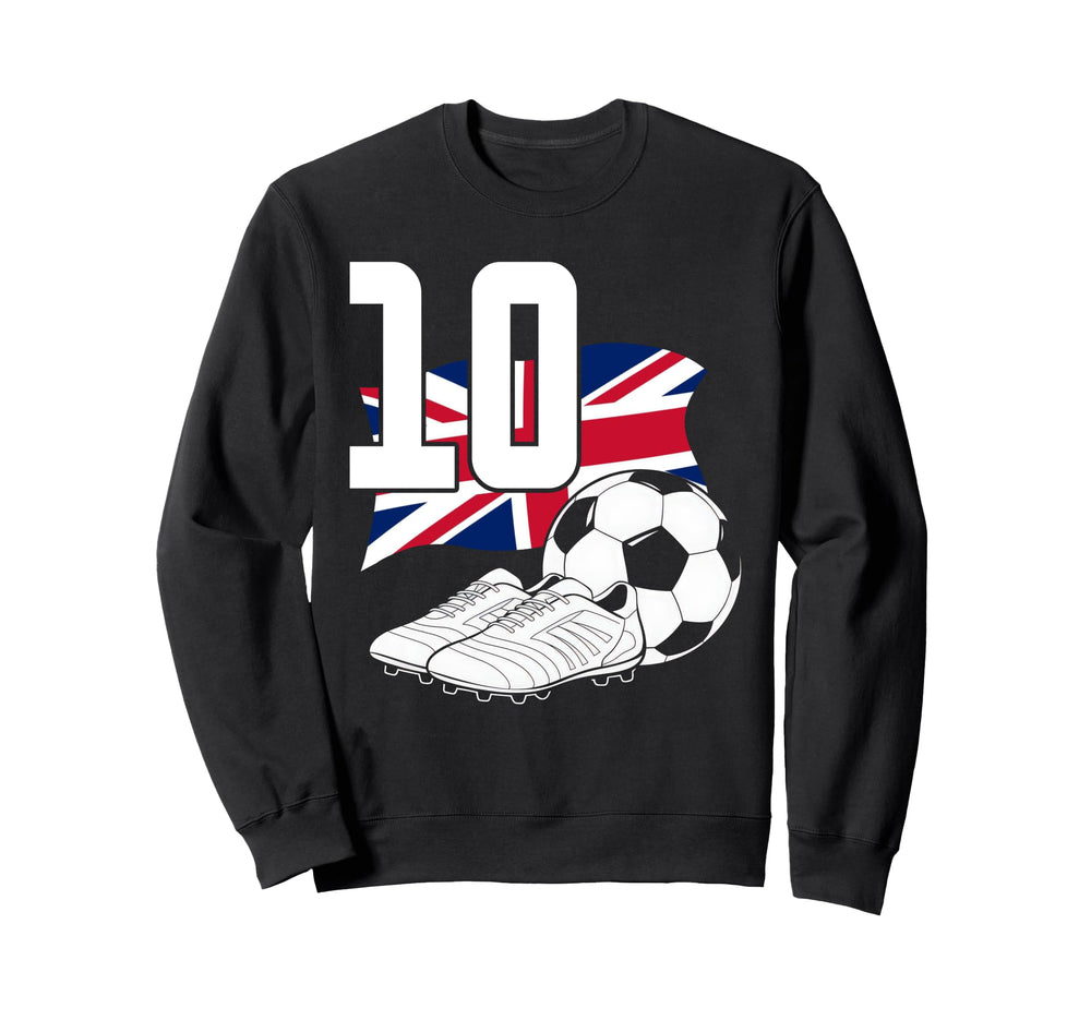 10 Soccer Birthday Gift Soccer Fan Sweatshirt - Trendy Graphic Men Women