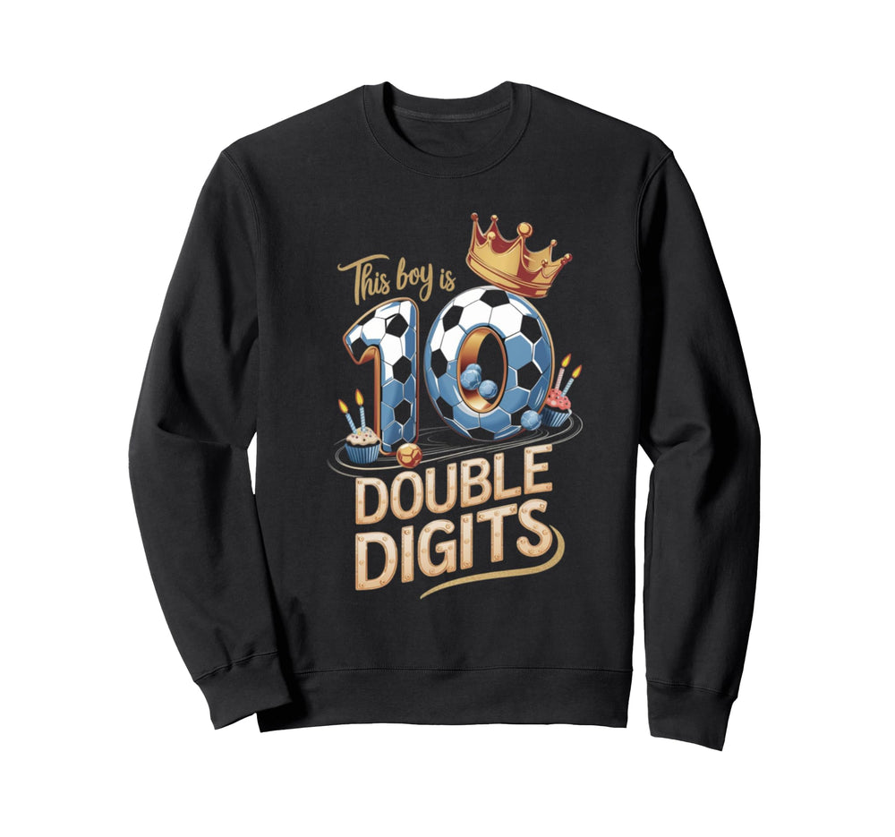 Double Digits Birthday 10Th Sweatshirt - Minimalist Print Men Women