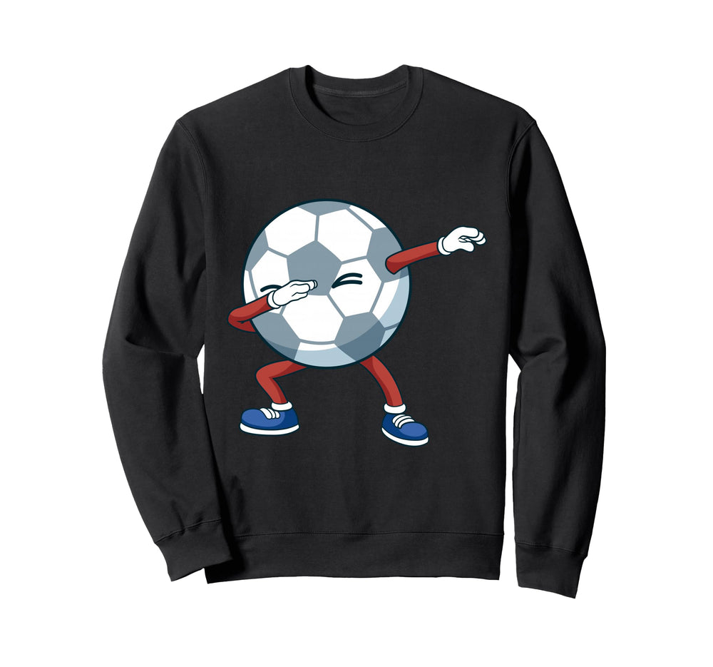 Funny Dabbing Soccer Ball Soccer Sweatshirt - Casual Everyday Wear Unisex