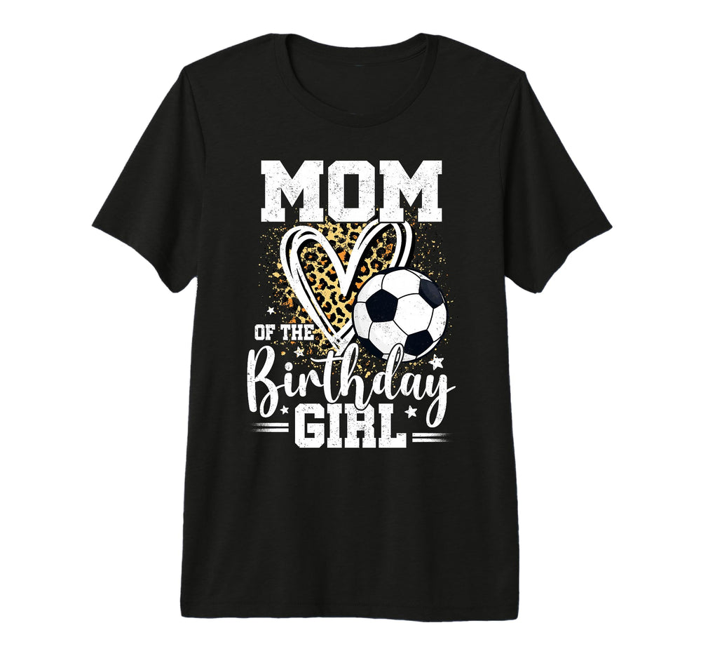 Mom Birthday Soccer Mom Leopard Heart T-Shirt - Unique Graphic Men Women