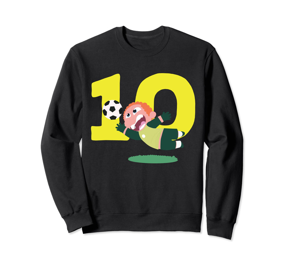 10Th Birthday 10 Years Soccer Sweatshirt - Trendy Graphic for Adults