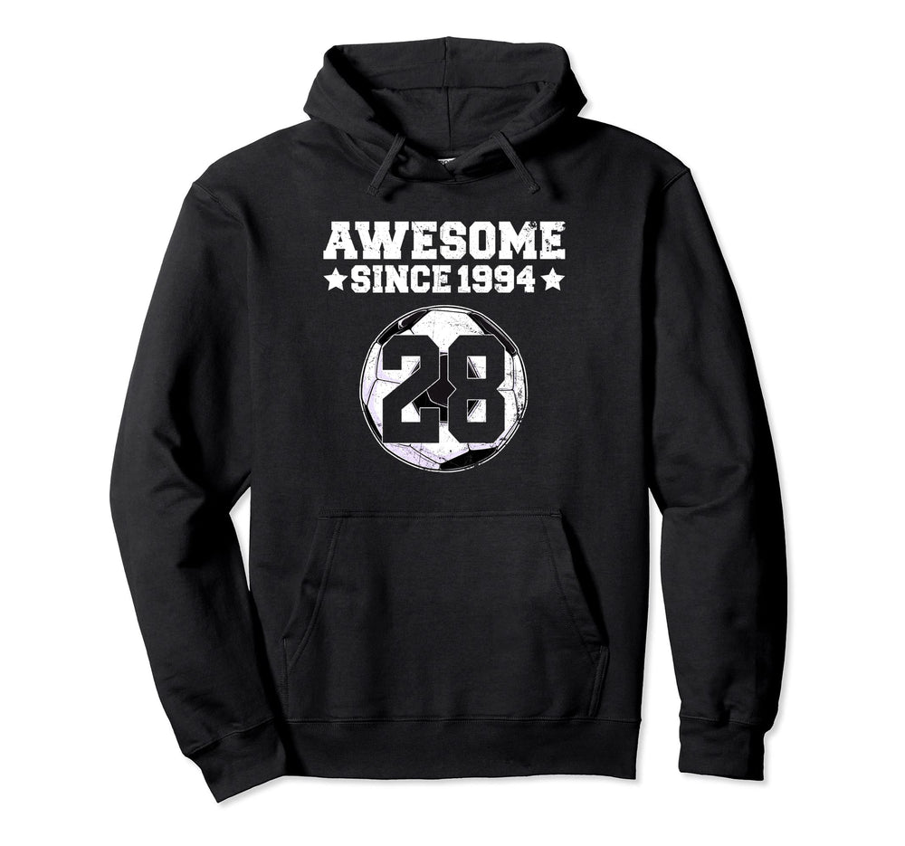 Awesome Since 1994 Soccer 28Th Birthday Hoodie - Graphic Print for Adults