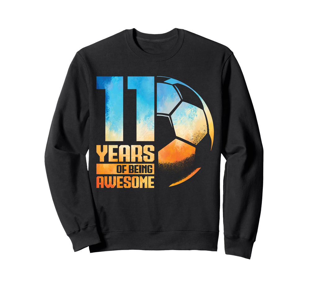 11Th Birthday Soccer Player Sweatshirt - Custom Art Print for Adults