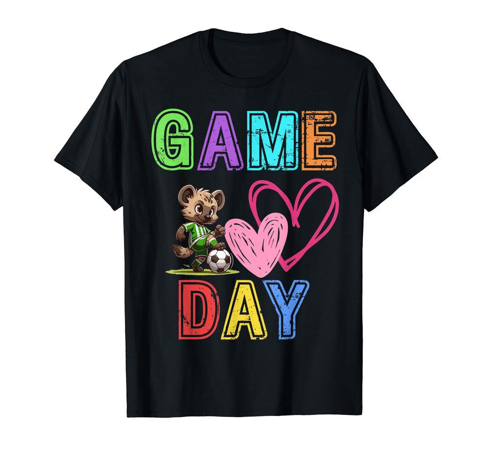 Game Day Hyena Soccer Goalkeeper Striker T-Shirt - Unique Graphic Unisex