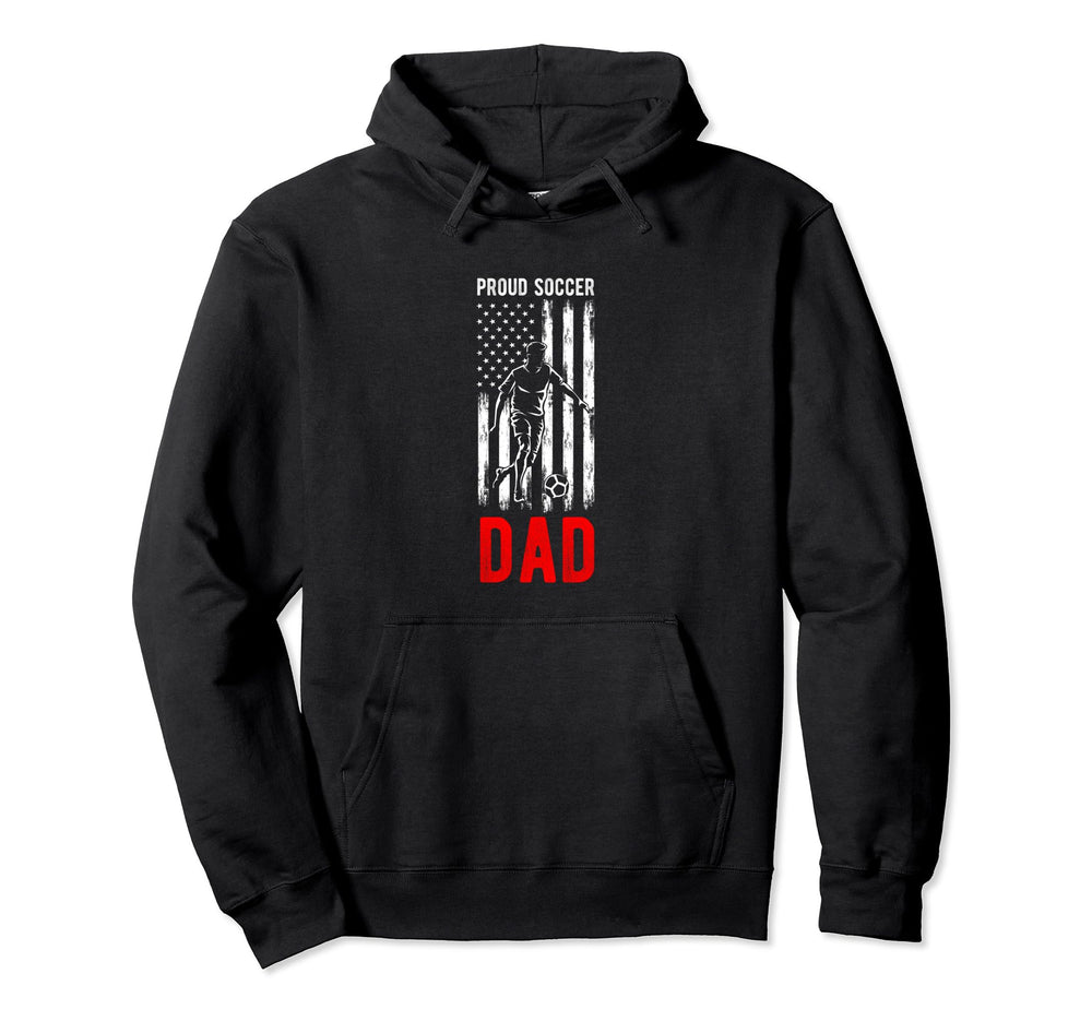 Proud Soccer Dad Usa Flag Family Hoodie - Graphic Print for Adults