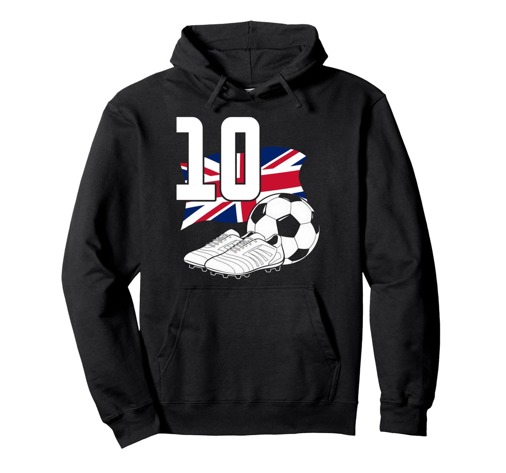 10 Soccer Birthday Gift Soccer Fan Hoodie - Aesthetic Graphic for Adults
