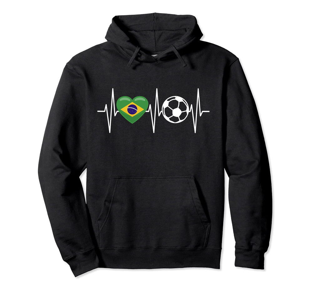 Brazil Soccer Funny Soccer Fan Hoodie - Fun Novelty Design for Adults