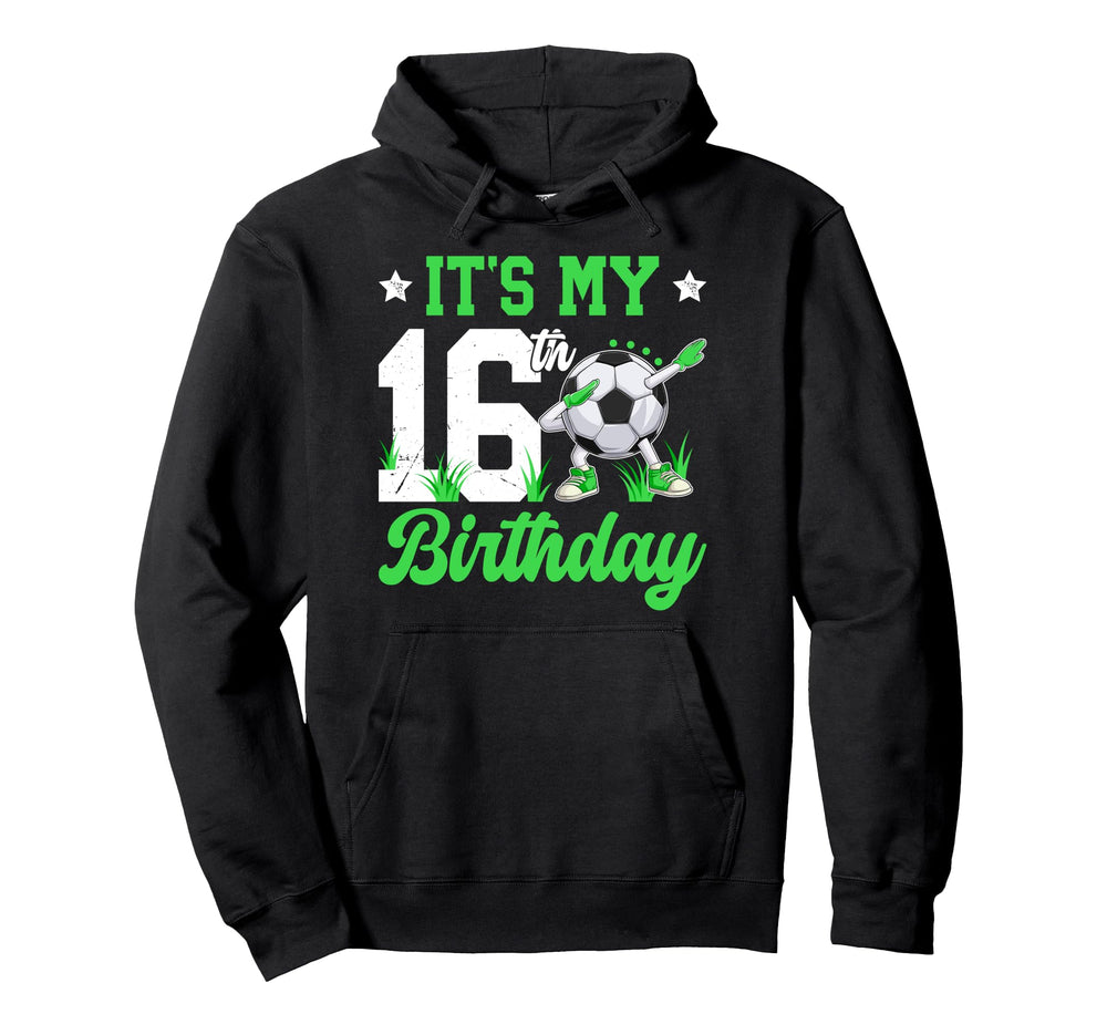 16Th Soccer Birthday Party 16 Year Old Hoodie - Graphic Print for Adults