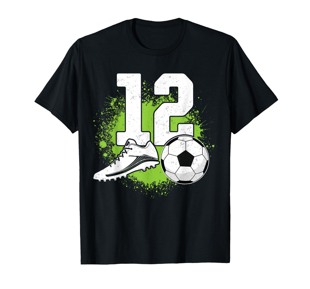 12Th Birthday Soccer Lover Sports 12 T-Shirt - Fun Novelty Design Unisex