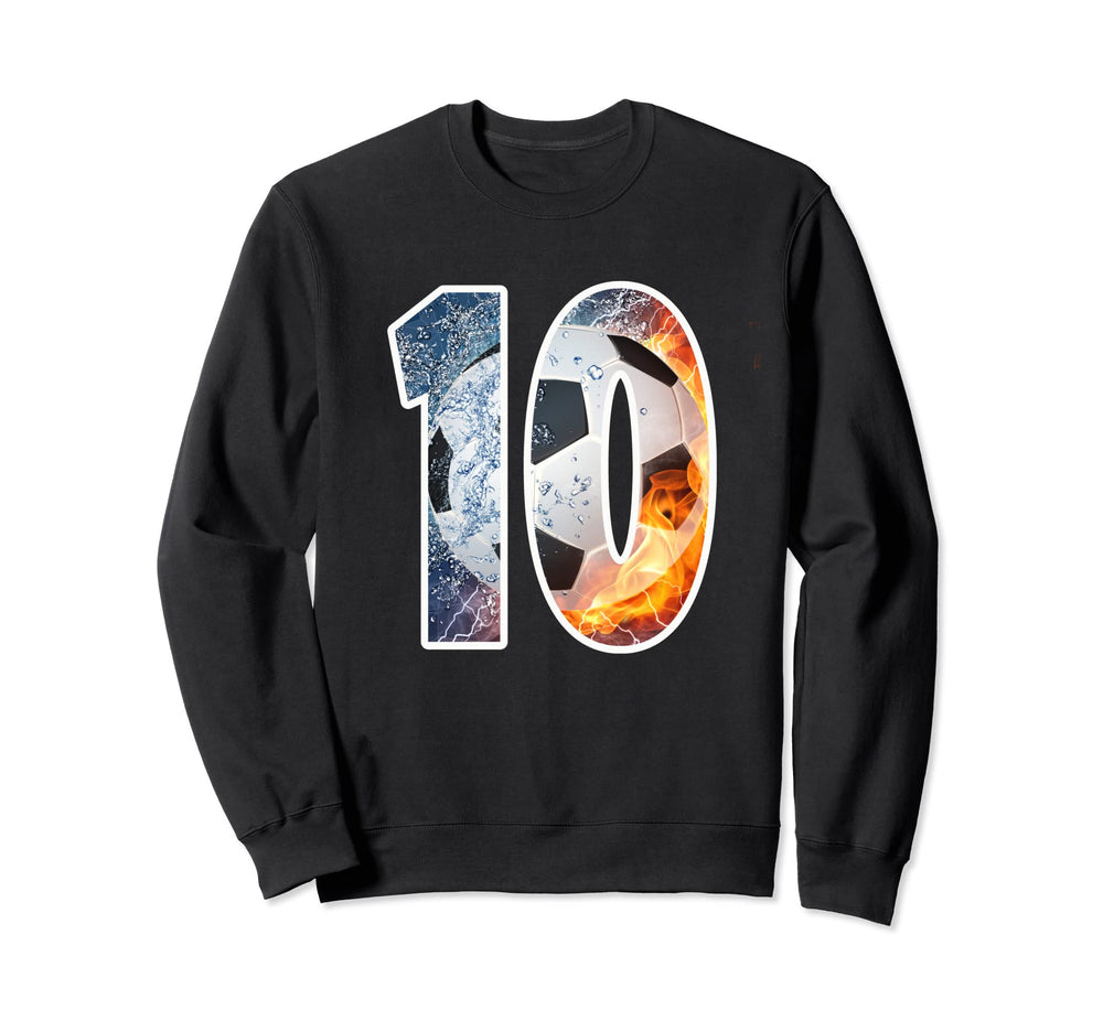10Th Birthday Party Soccer Number 10 Sweatshirt - Graphic Print Men Women