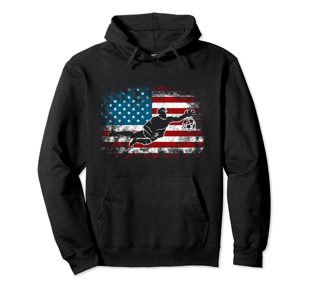 Soccer 4Th July American Flag Hoodie - Custom Art Print Men Women