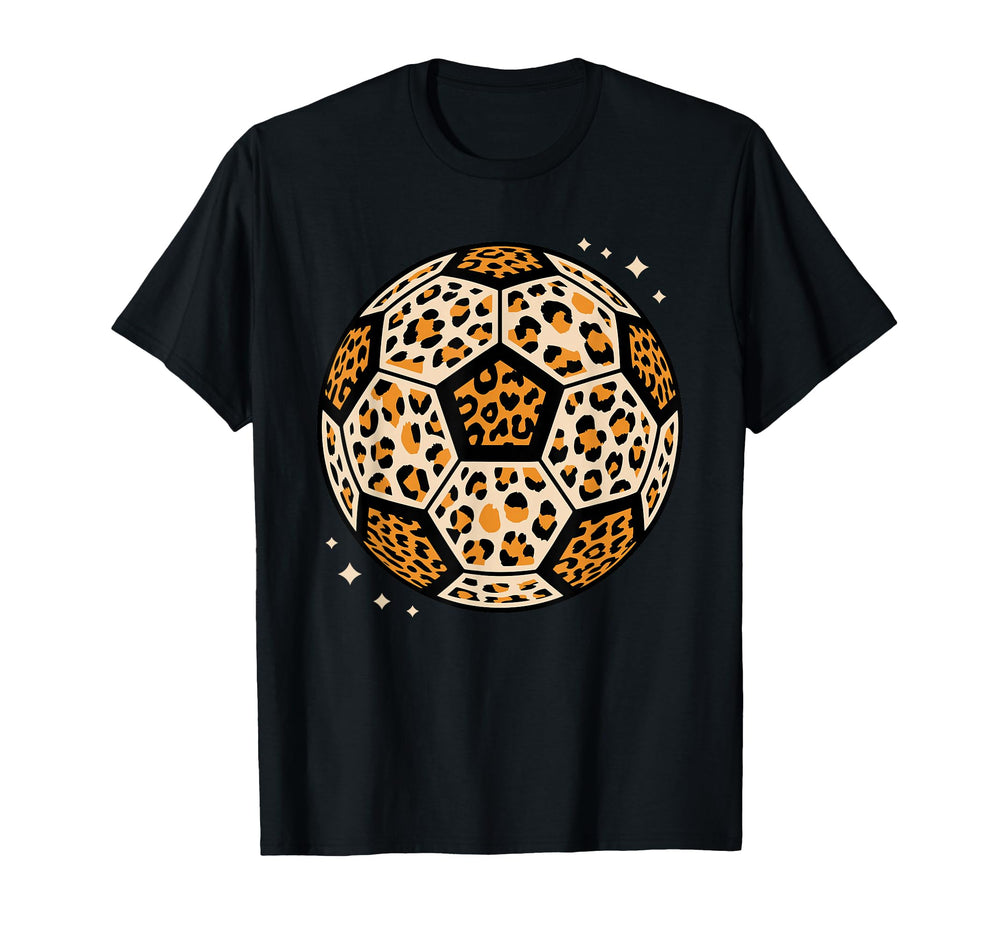 Leopard Pattern Soccer Ball Football T-Shirt - Custom Art Print Men Women