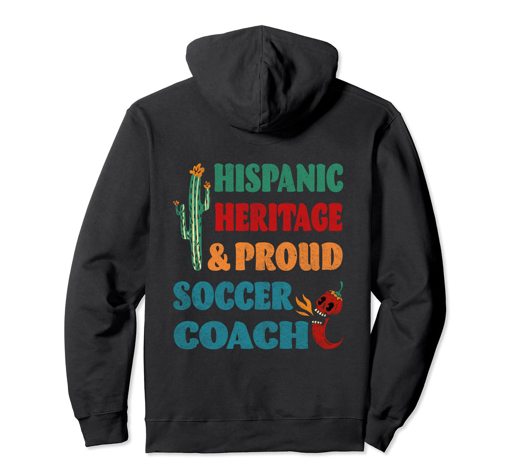 Hispanic Heritage Proud Soccer Coach Hoodie - Graphic Print for Adults