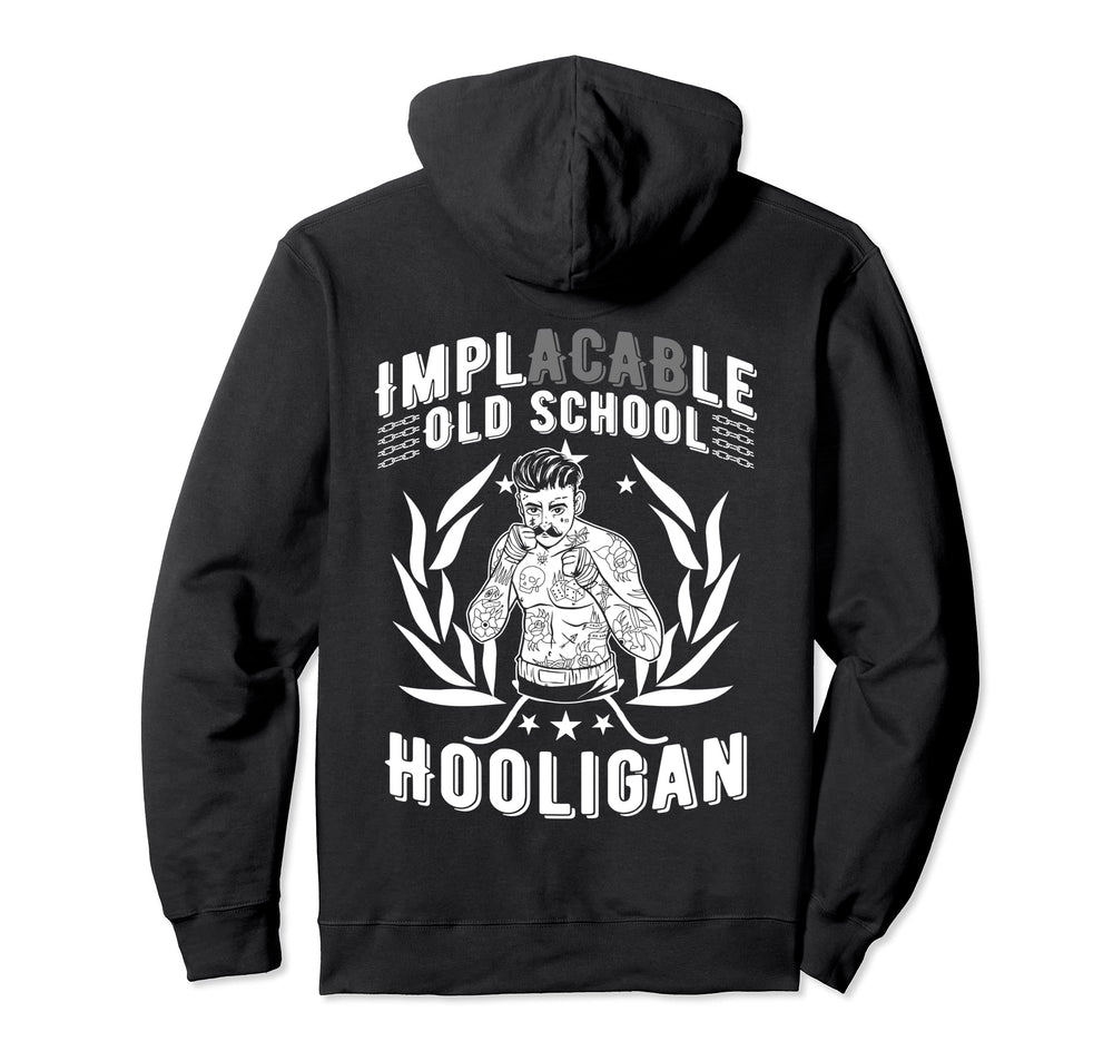 Hooligan Power Implacable Old School Hoodie - Custom Art Print Unisex