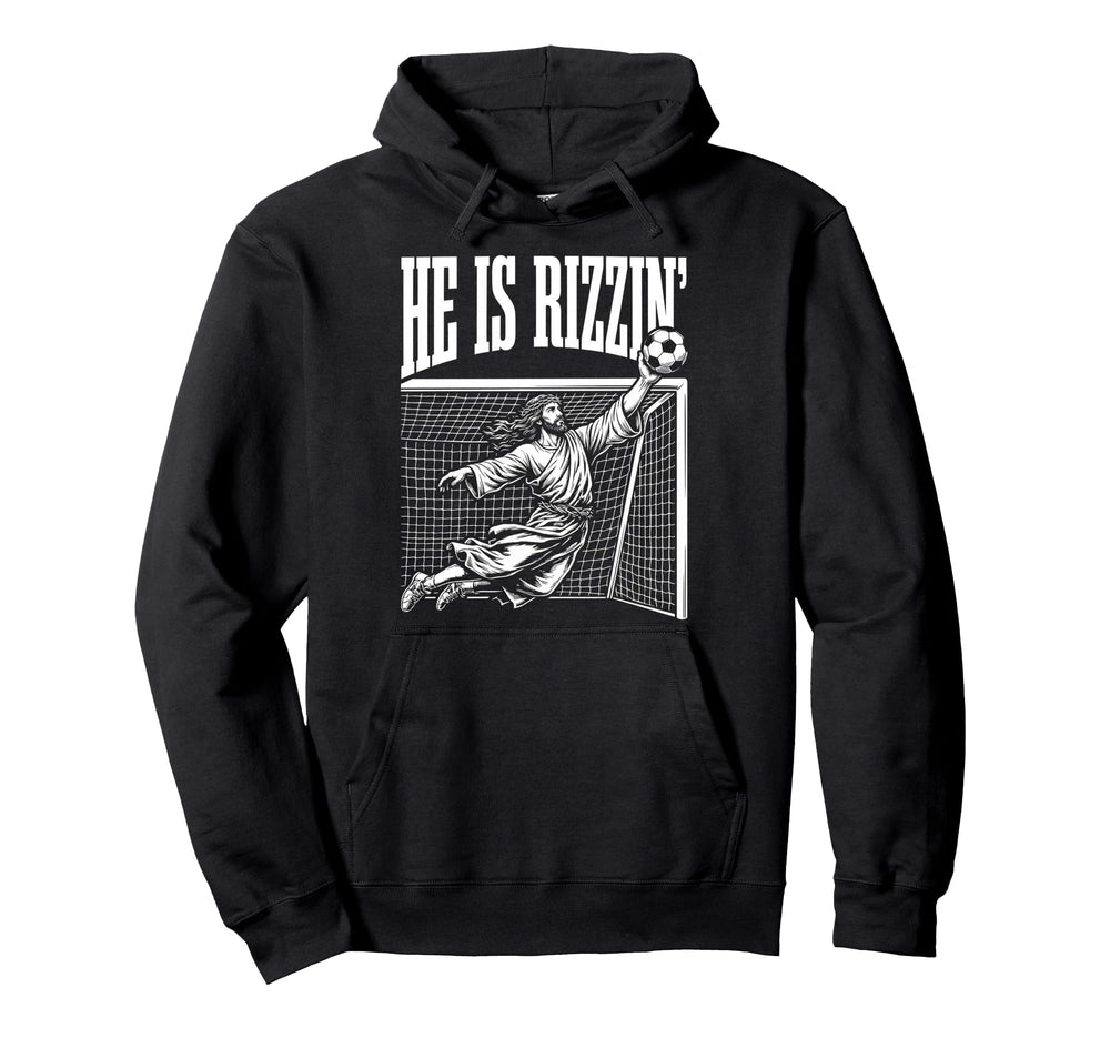 Easter He Is Rizzin Funny Christian Meme Hoodie - Aesthetic Graphic Unisex
