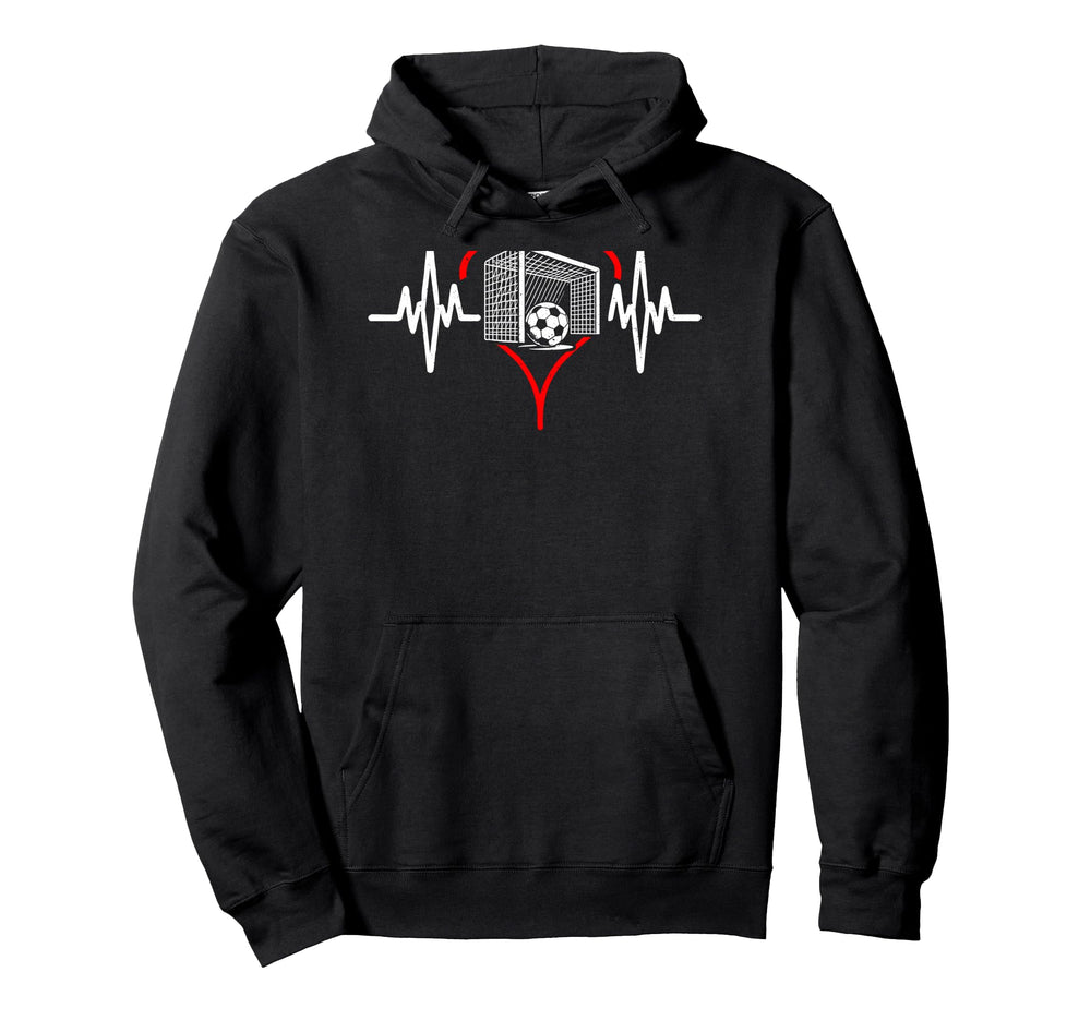 Heartbeat Soccer Football Player Hoodie - Unique Graphic Men Women