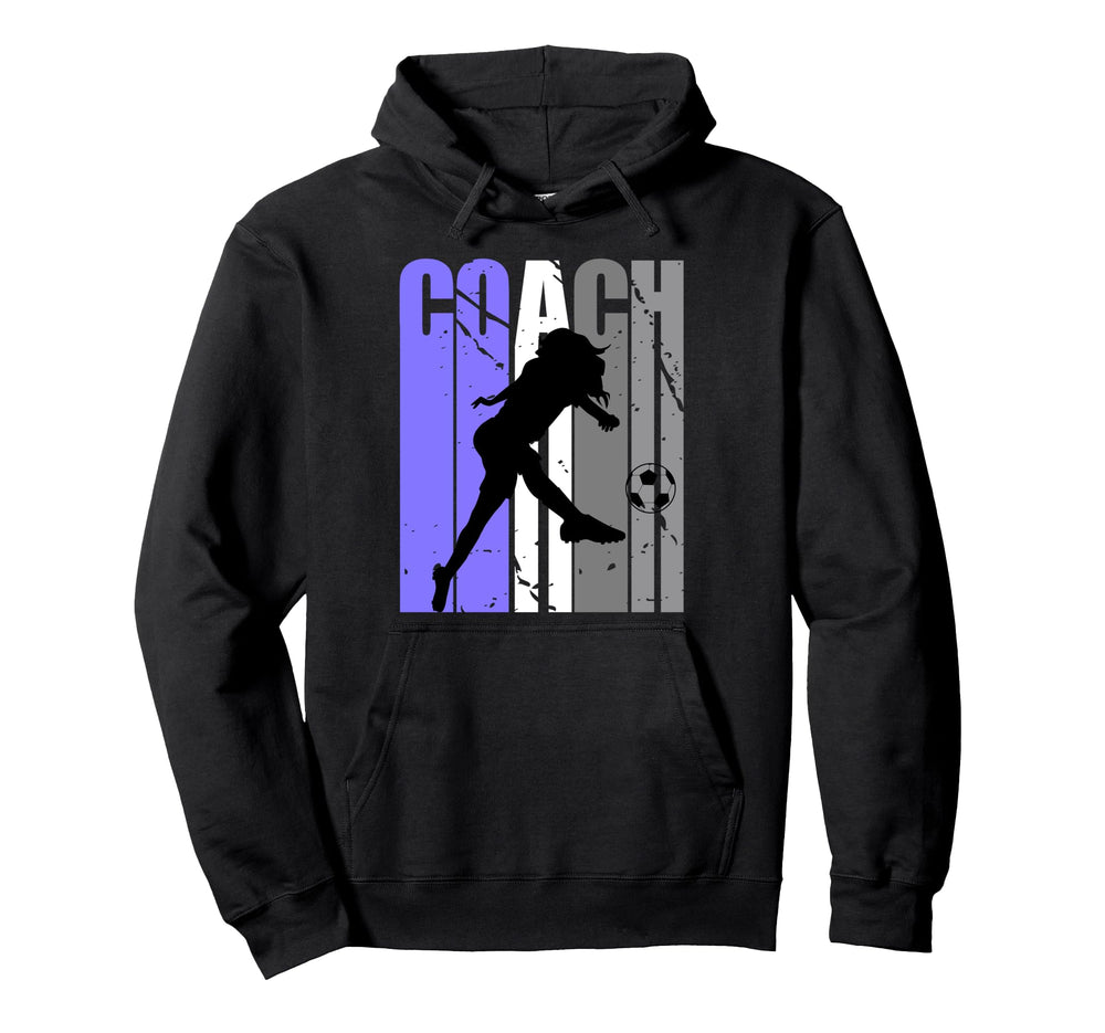 Lilac Purple Soccer Coach Instructor Hoodie - Unique Graphic for Adults
