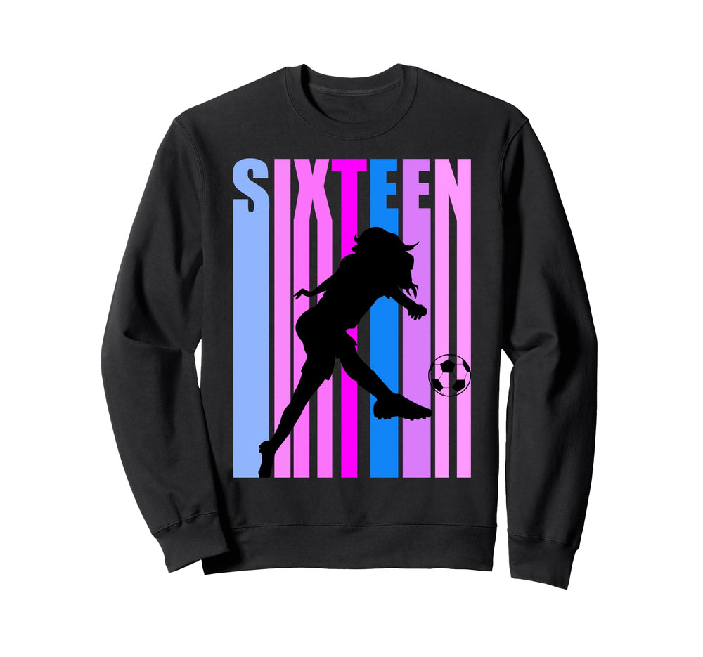 16Th Soccer Birthday Goals Score Sweatshirt - Minimalist Print Unisex