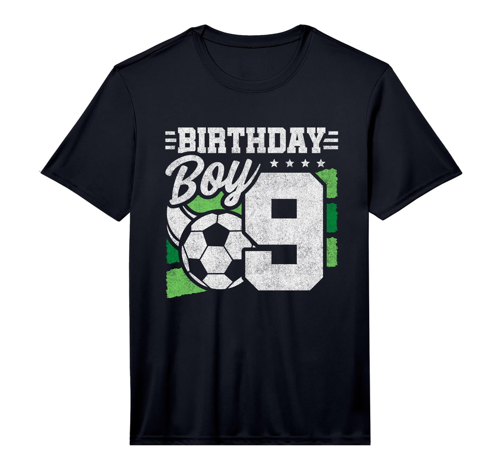 9 Year Old Soccer Birthday 9Th T-Shirt - Aesthetic Graphic Men Women