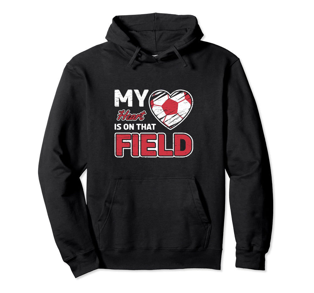 My Heart Is That Field Soccer League Hoodie - Graphic Print Men Women