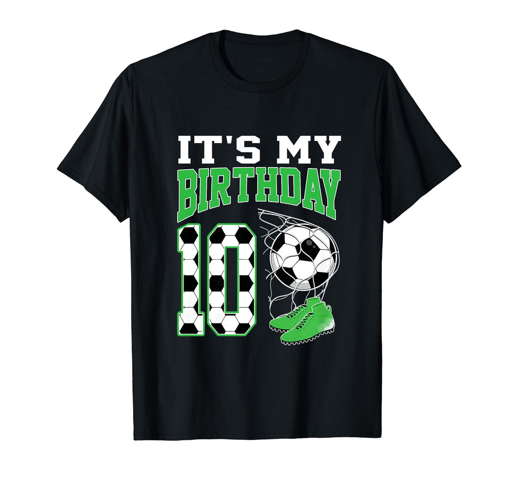 Its My 10Th Birthday Soccer Party 10 T-Shirt - Minimalist Print Unisex
