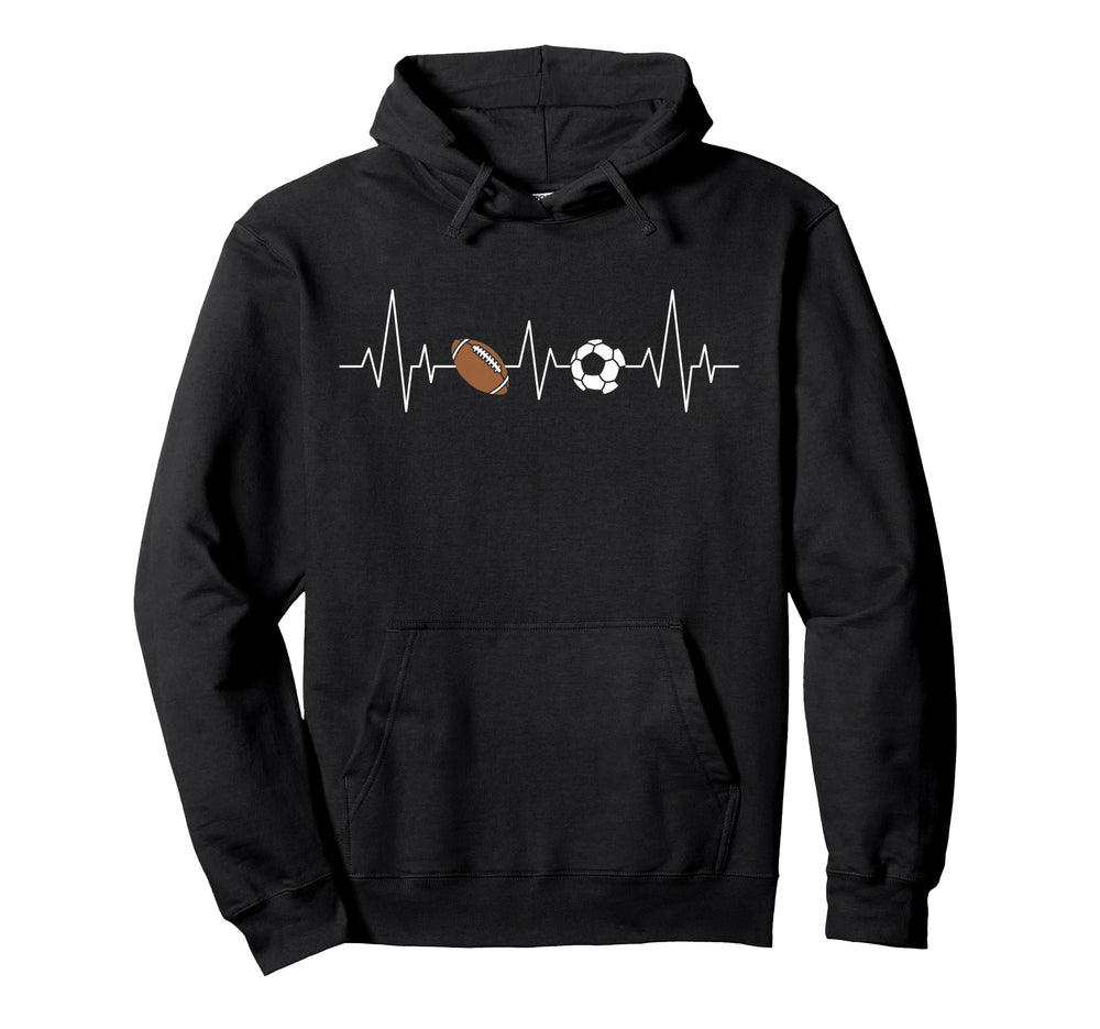 Soccer Football Heartbeat Funny Sport Hoodie - Streetwear Style Men Women