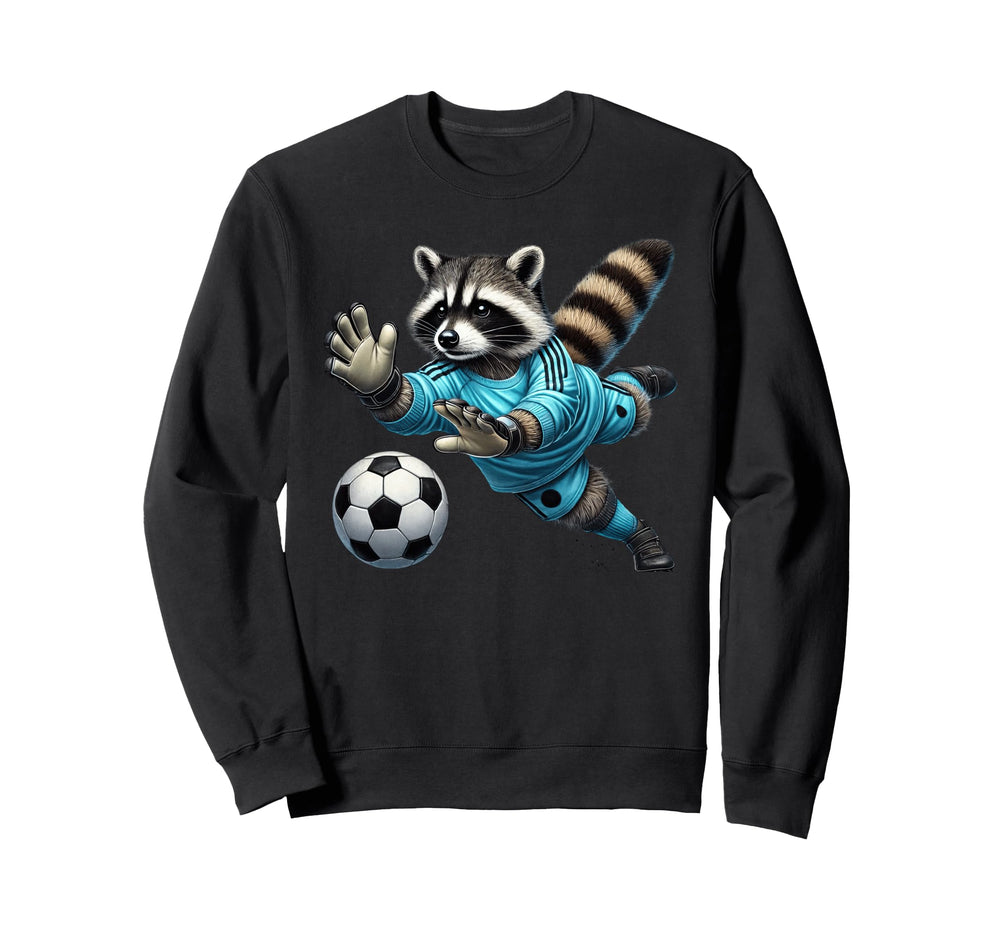 Raccoon Soccer Goalie Diving Save Sweatshirt - Streetwear Style Men Women