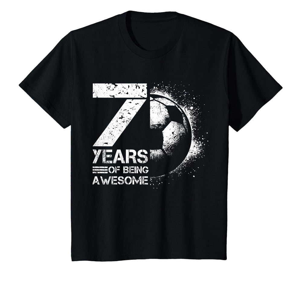 7Th Birthday Soccer Player Football 7 T-Shirt - Novelty Apparel Men Women