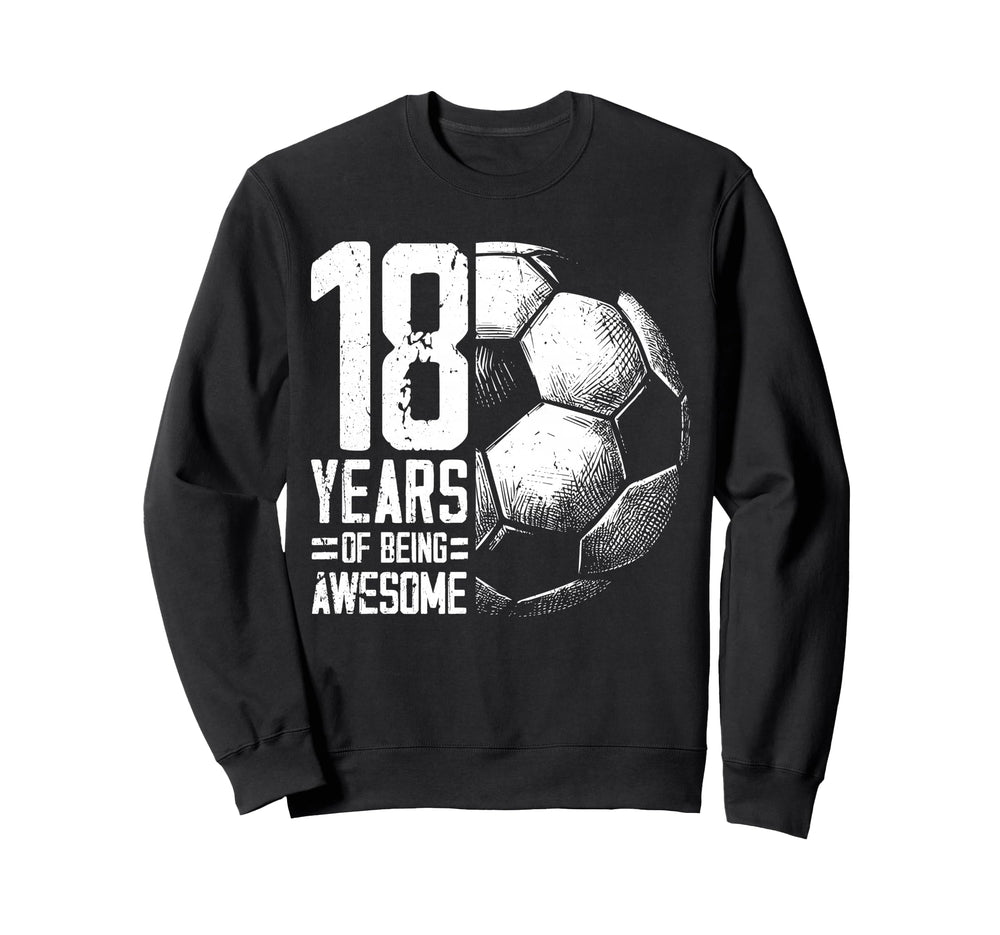 18Th Birthday Soccer Player Sweatshirt - Streetwear Style for Adults