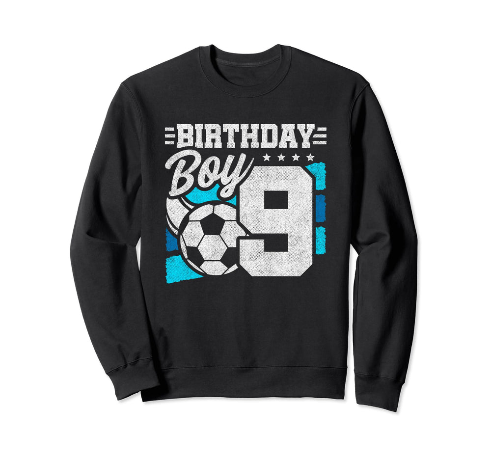 9Th Birthday Soccer Party 9 Year Sweatshirt - Casual Everyday Wear Unisex