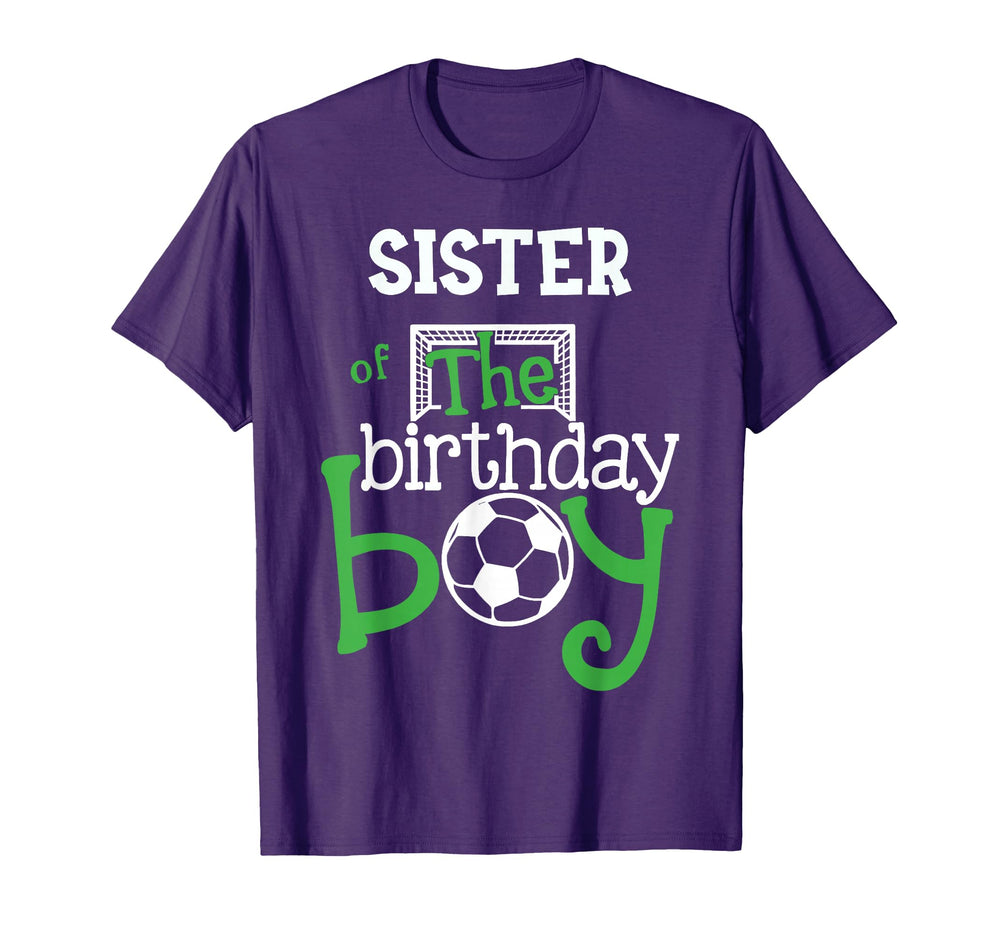 Sister Birthday Soccer Player Matching T-Shirt - Graphic Print Men Women