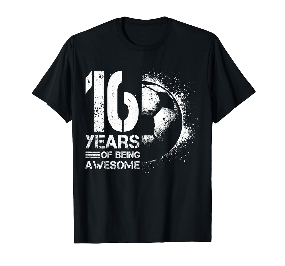16Th Birthday Soccer Player Football 16 T-Shirt - Streetwear Style Unisex