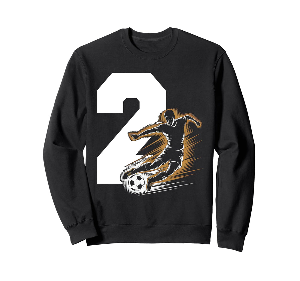 2 Soccer Birthday Gift Soccer Fan Sweatshirt - Trendy Graphic Unisex
