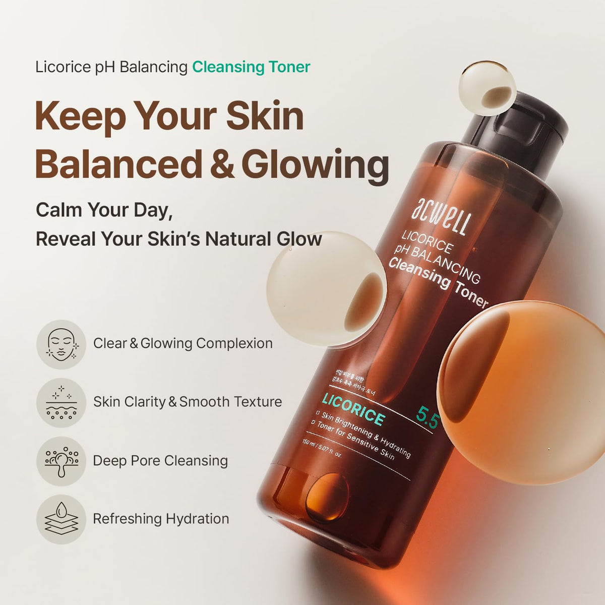 ACWELL Licorice pH Balancing Cleansing Toner - Snipetell