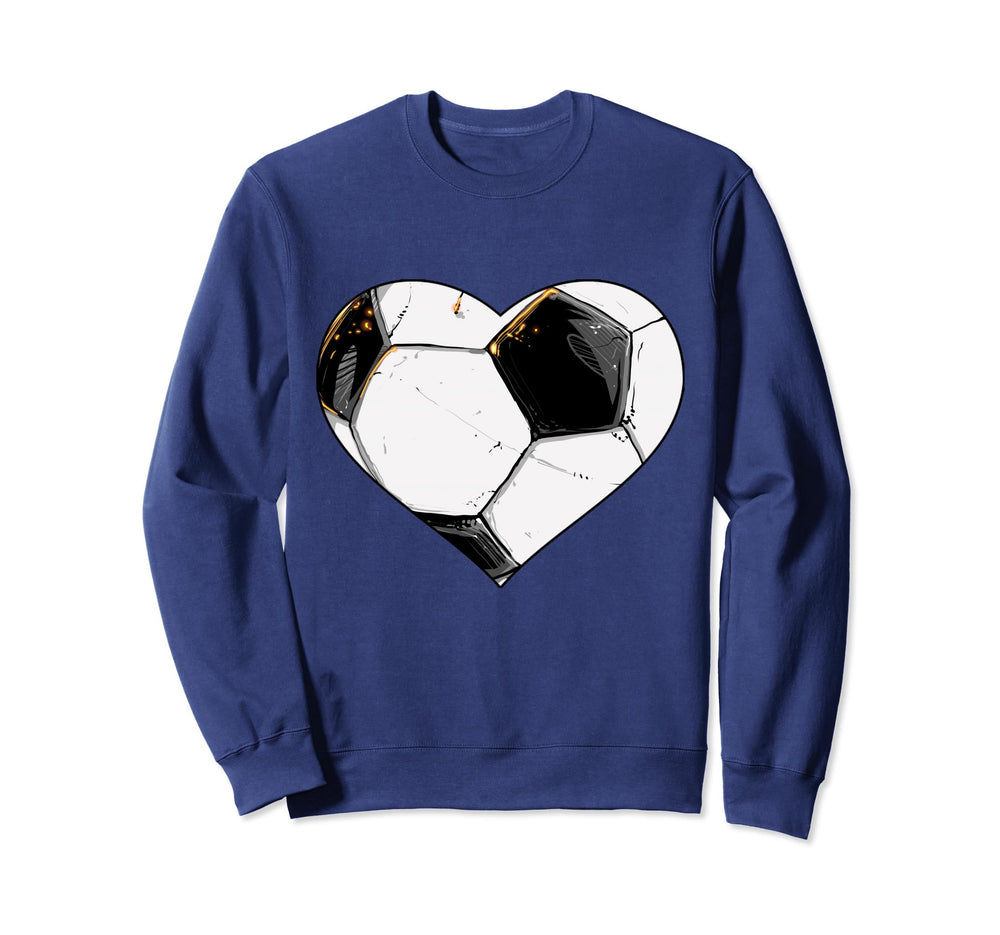 Soccer Ball Heart Love Goalie Sweatshirt - Casual Everyday Wear Men Women