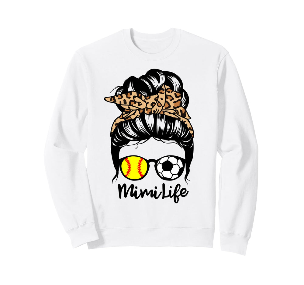 Mimi Life Messy Bun Hair Funny Sweatshirt - Fun Novelty Design Unisex