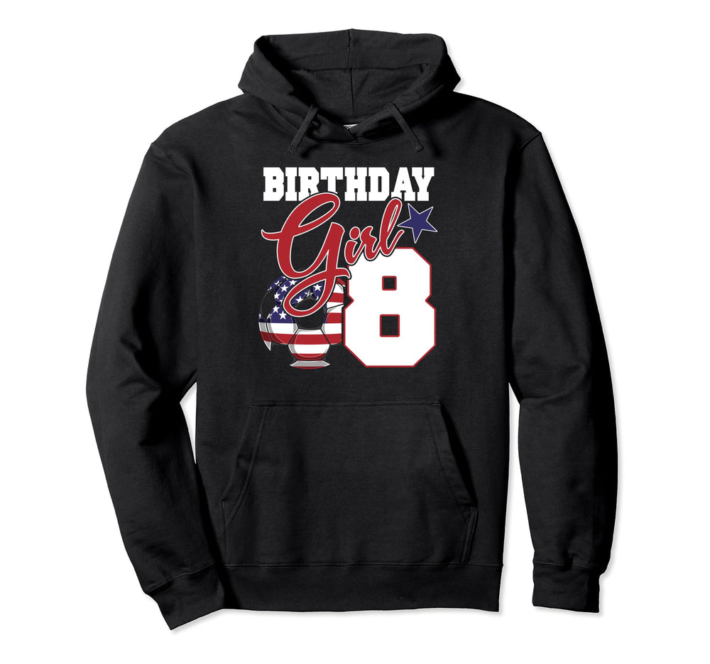 8Th Birthday Party American Flag Hoodie - Custom Art Print for Adults