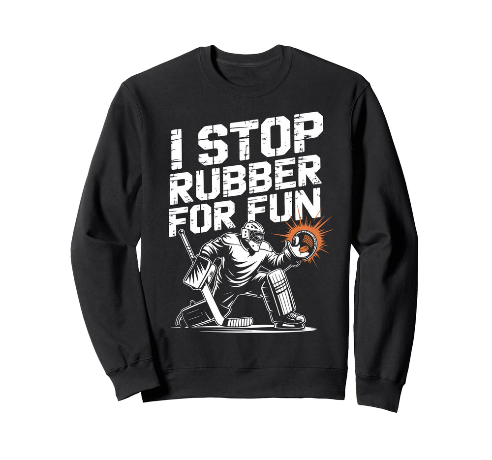 Ice Hockey Goalkeeper Saves Goalie Sweatshirt - Trendy Graphic Unisex
