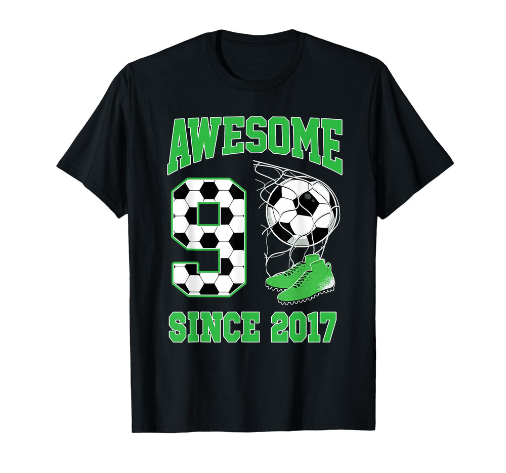 9 Year Old Awesome 9 Since 2017 T-Shirt - Aesthetic Graphic for Adults