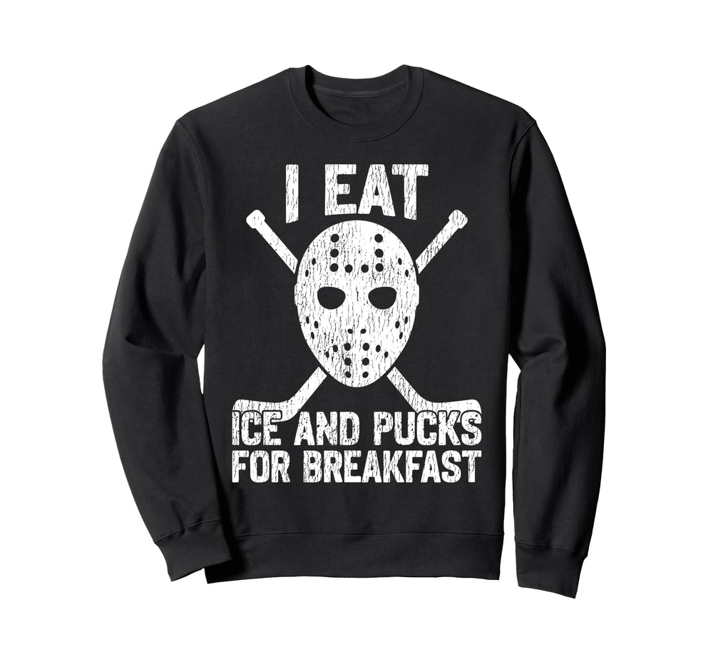 Ice Hockey Goalie Goalkeeper I Sweatshirt - Minimalist Print for Adults