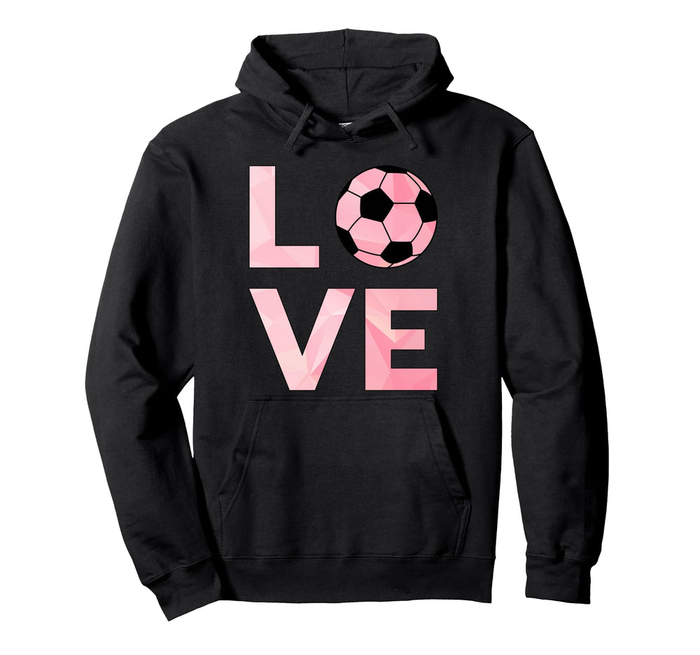 Love Soccer Soccer Hoodie - Custom Art Print for Adults