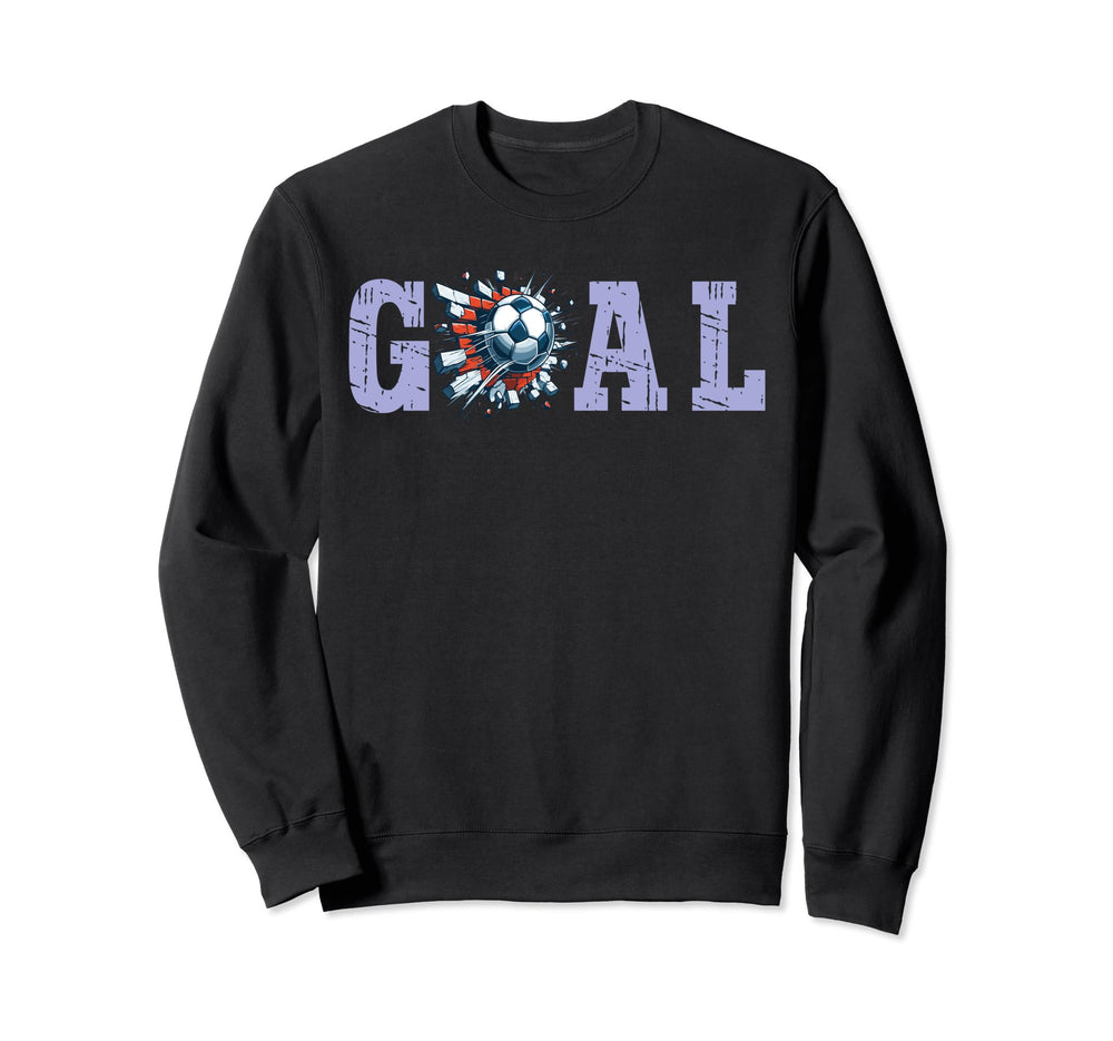 Goal Soccer Ball Break Wall Soccer Sweatshirt - Novelty Apparel Men Women