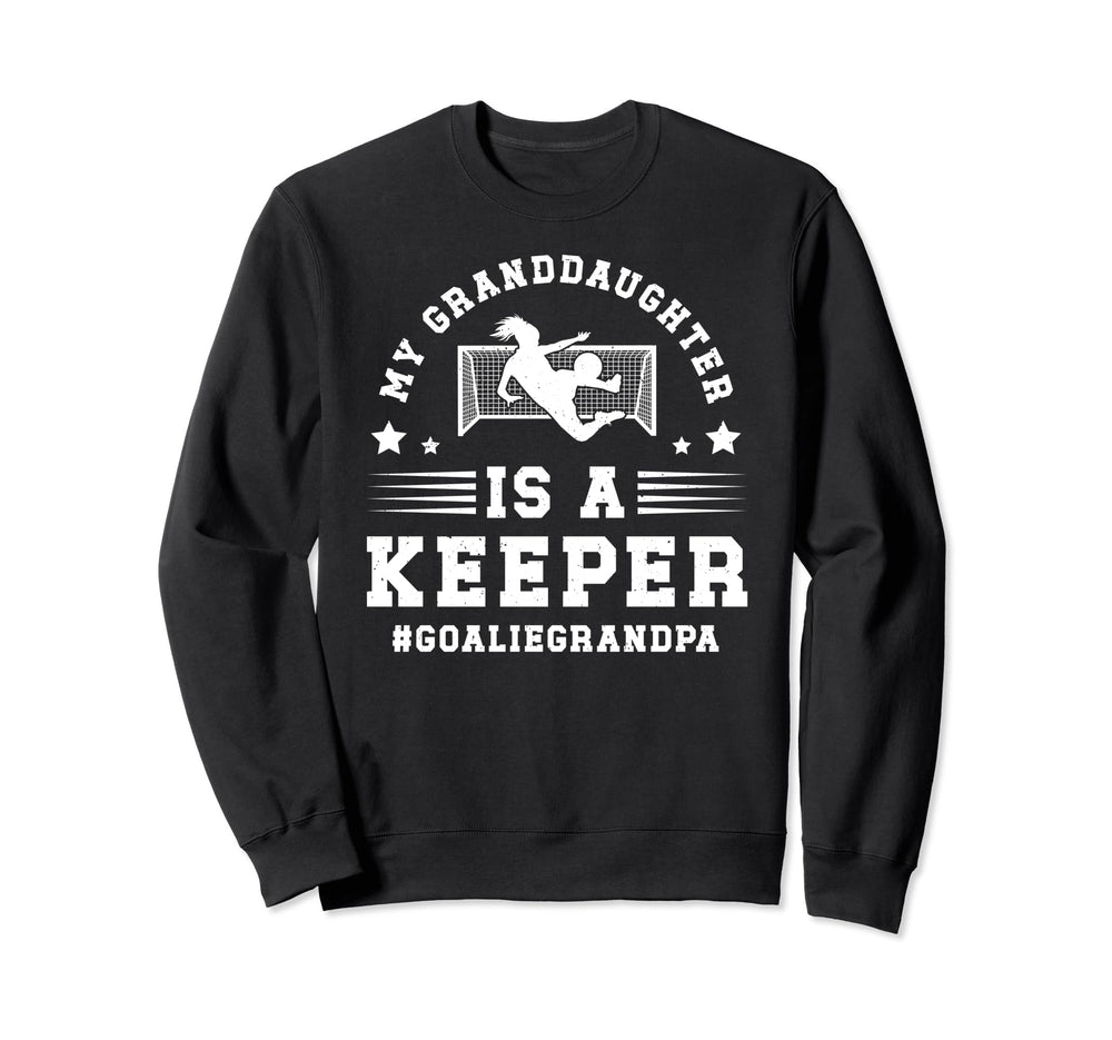 Soccer Goalie Grandpa Proud Soccer Sweatshirt - Graphic Print for Adults