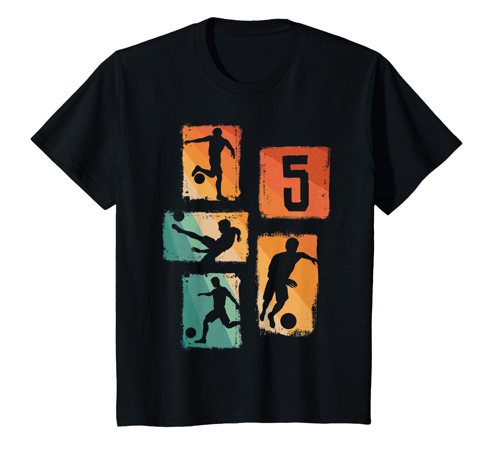 5Th Birthday Soccer Player Football 5 T-Shirt - Novelty Apparel Men Women
