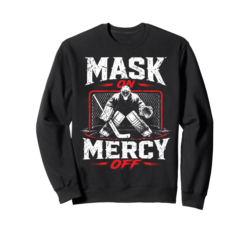 Ice Hockey Goalkeeper Mask Hockey Sweatshirt - Trendy Graphic for Adults