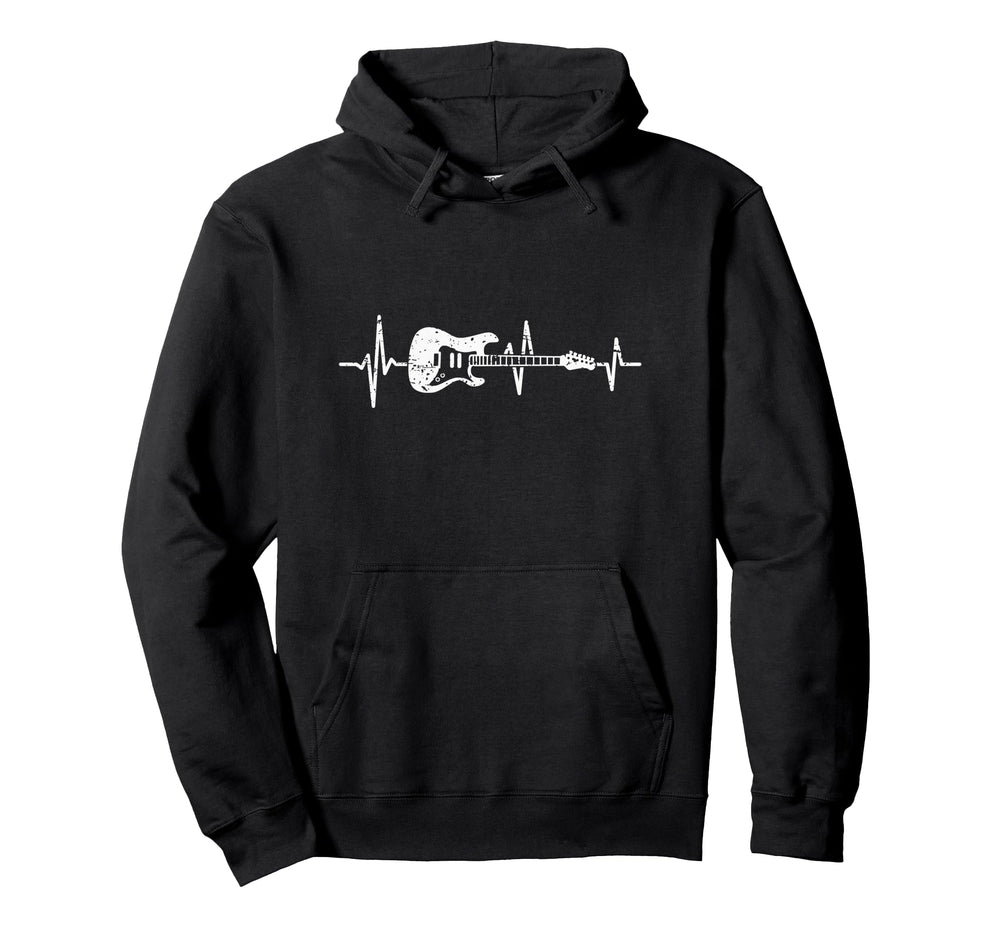 Guitarist Heartbeat Guitar Hoodie - Custom Art Print for Adults
