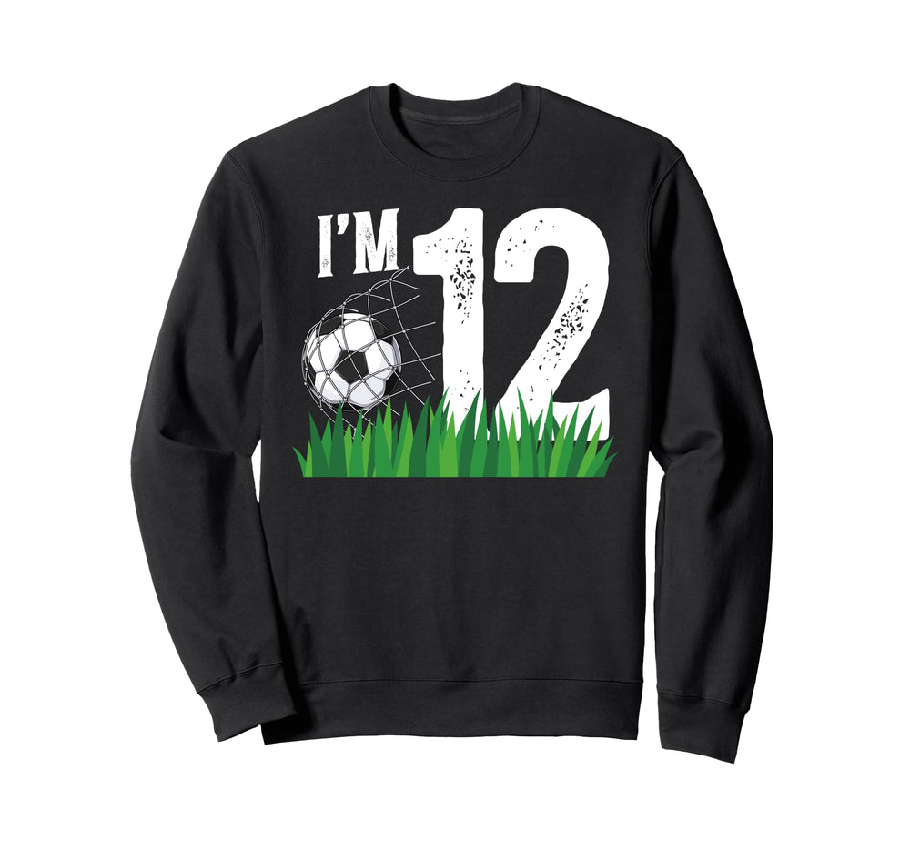 12Th Soccer Birthday Party Twelve Sweatshirt - Minimalist Print Men Women