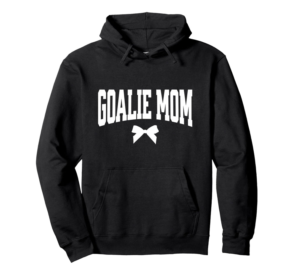 Hockey Goalie Mom Bow Hockey Lacrosse Hoodie - Minimalist Print Unisex