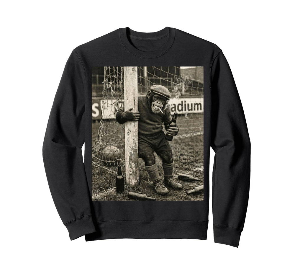 Beer Drinking Smoking Pub Soccer Sweatshirt - Aesthetic Graphic Unisex