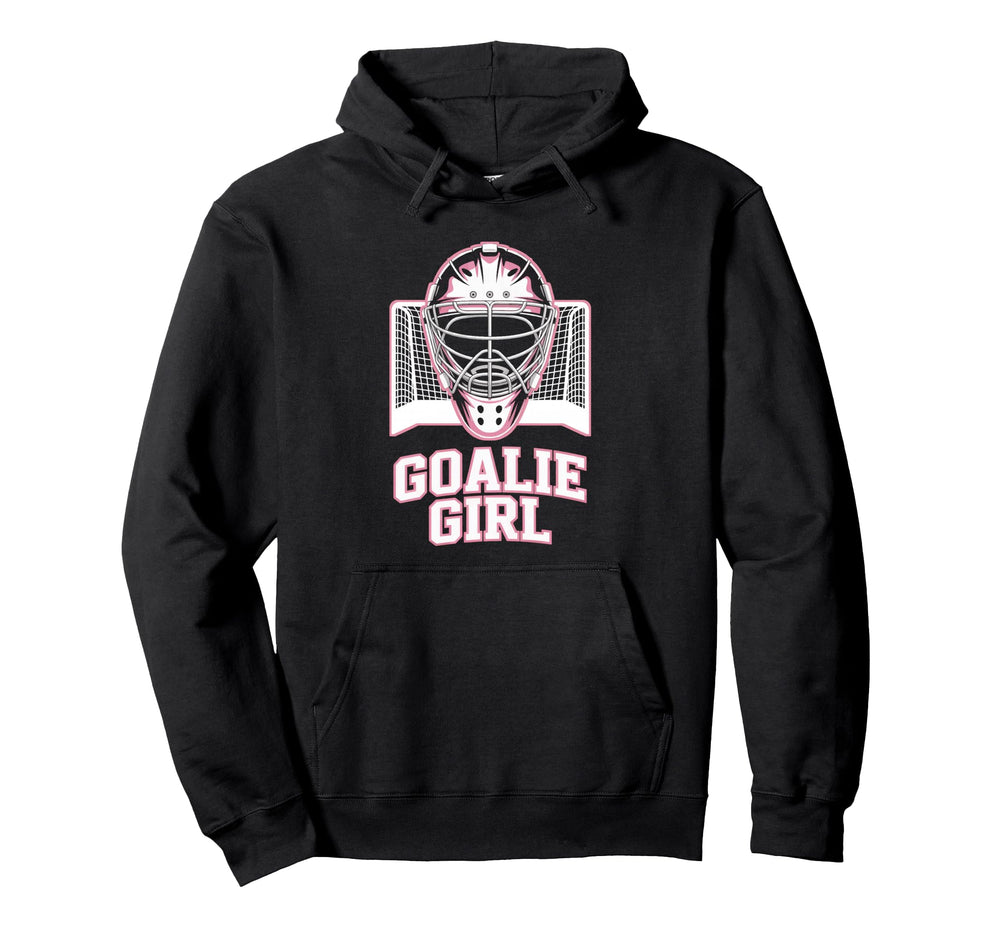 Hockey Goalie Goalkeeper Female Field Hoodie - Unique Graphic Unisex